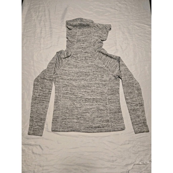 Athleta techie sweat gray cowl‎ hoodie oversized soft w Pocket XS athletic fall - Picture 9 of 10